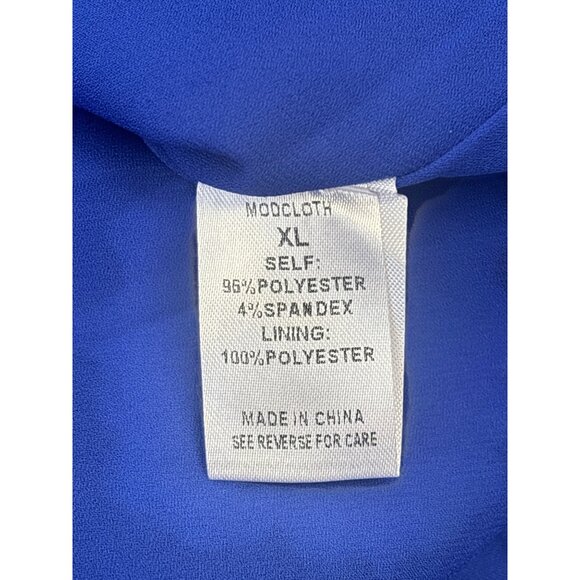 Gilli Cobalt Blue Button Front Dress | Effortless Day-to-Night Style | Modern Cl - Picture 8 of 10